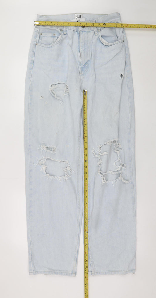 Womens UK Size 12 BDG Relaxed Fit Baggy Blue Jeans