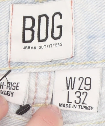 Womens UK Size 12 BDG Relaxed Fit Baggy Blue Jeans