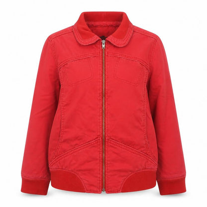 MNG Women’s Red Bomber Jacket Size 14 Lined Casual Zip Front