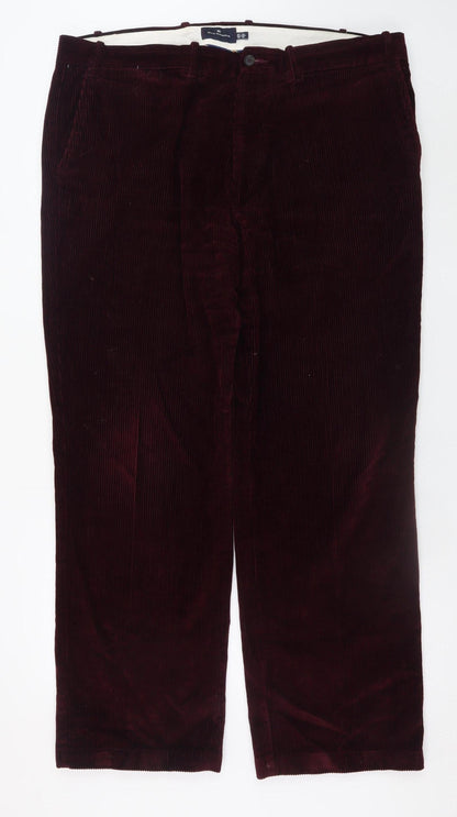 Marks and Spencer Men's Brown Corduroy Trousers 42W 31L Regular Fit