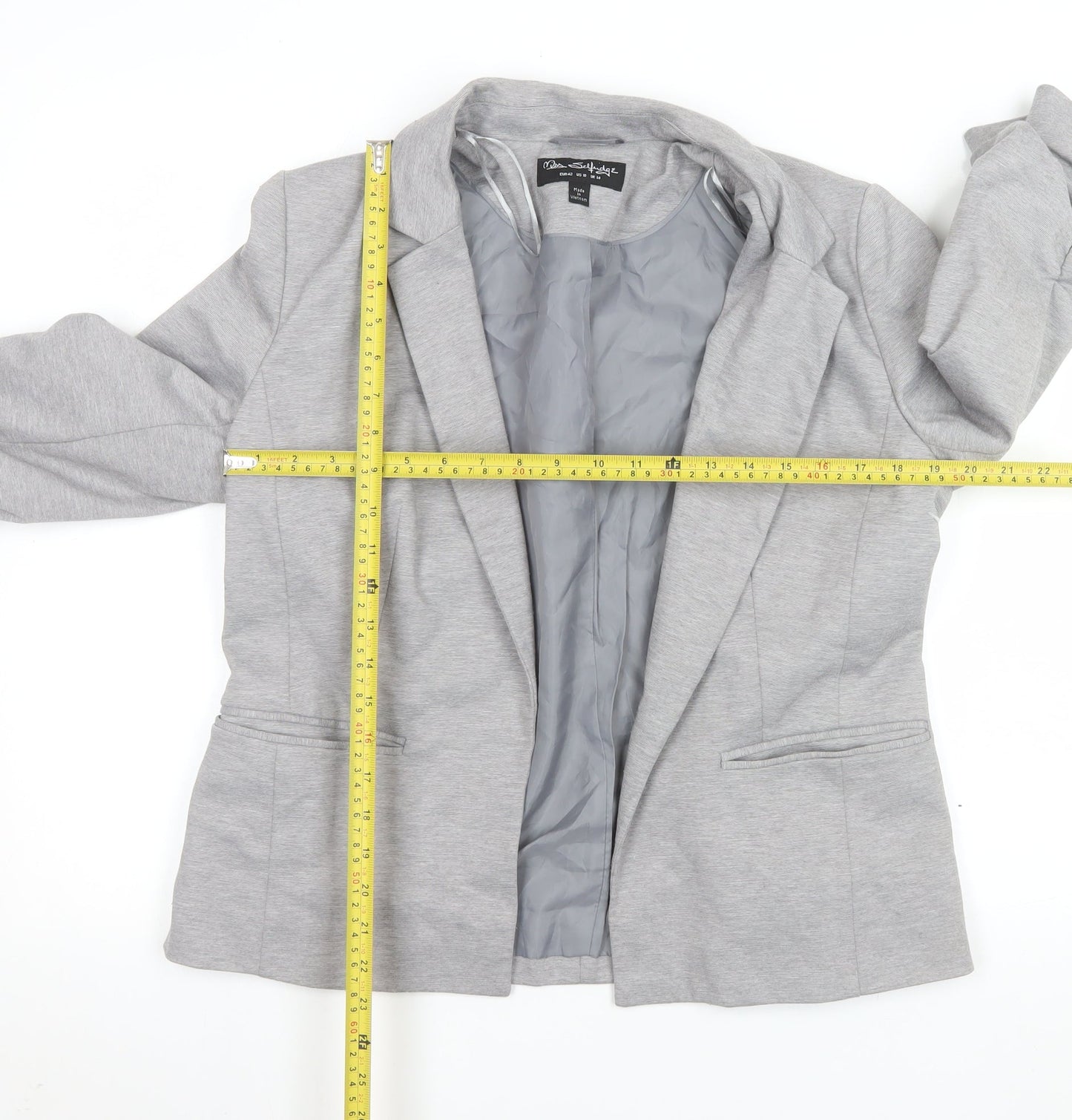 Womens UK Size 14 Miss Selfridge Regular Grey Blazer