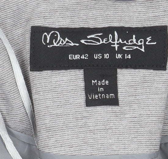 Womens UK Size 14 Miss Selfridge Regular Grey Blazer