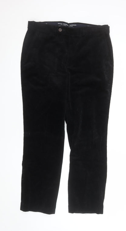 Mens UK Size 36W Brook Taverner Regular Fit Casual Workwear Black Trousers