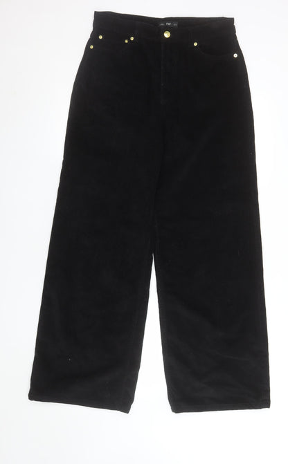Womens UK Size 10 F&F Regular Fit Casual Workwear Black Trousers