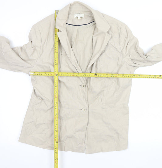 Womens UK Size 16 Linea Regular Beige Blazer