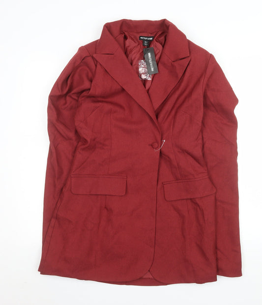 Womens UK Size 12 PRETTYLITTLETHING Regular Red Blazer