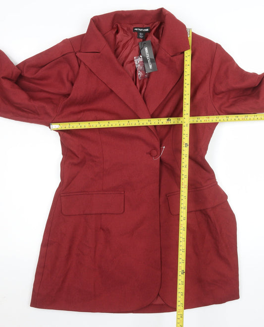 Womens UK Size 12 PRETTYLITTLETHING Regular Red Blazer