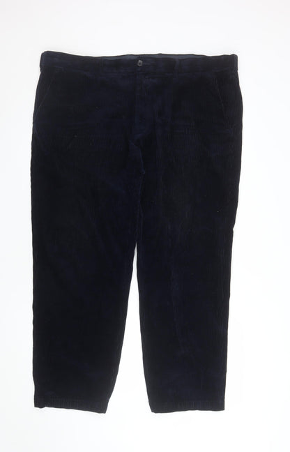 Mens UK Size 42 in Marks and Spencer Regular Fit Casual Blue Trousers