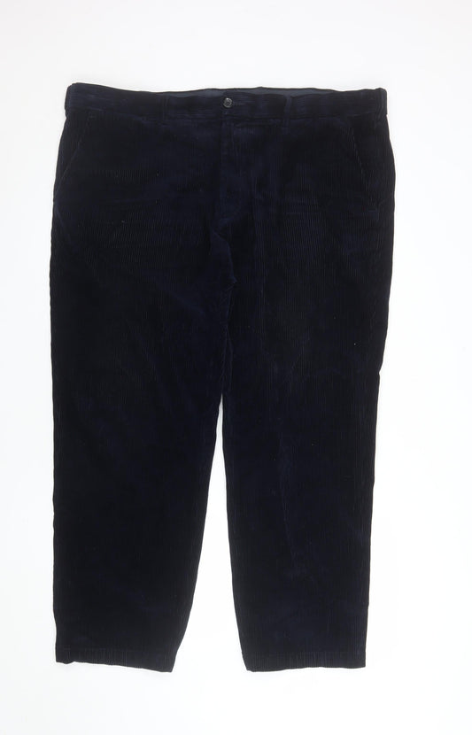 Mens UK Size 42 in Marks and Spencer Regular Fit Casual Blue Trousers