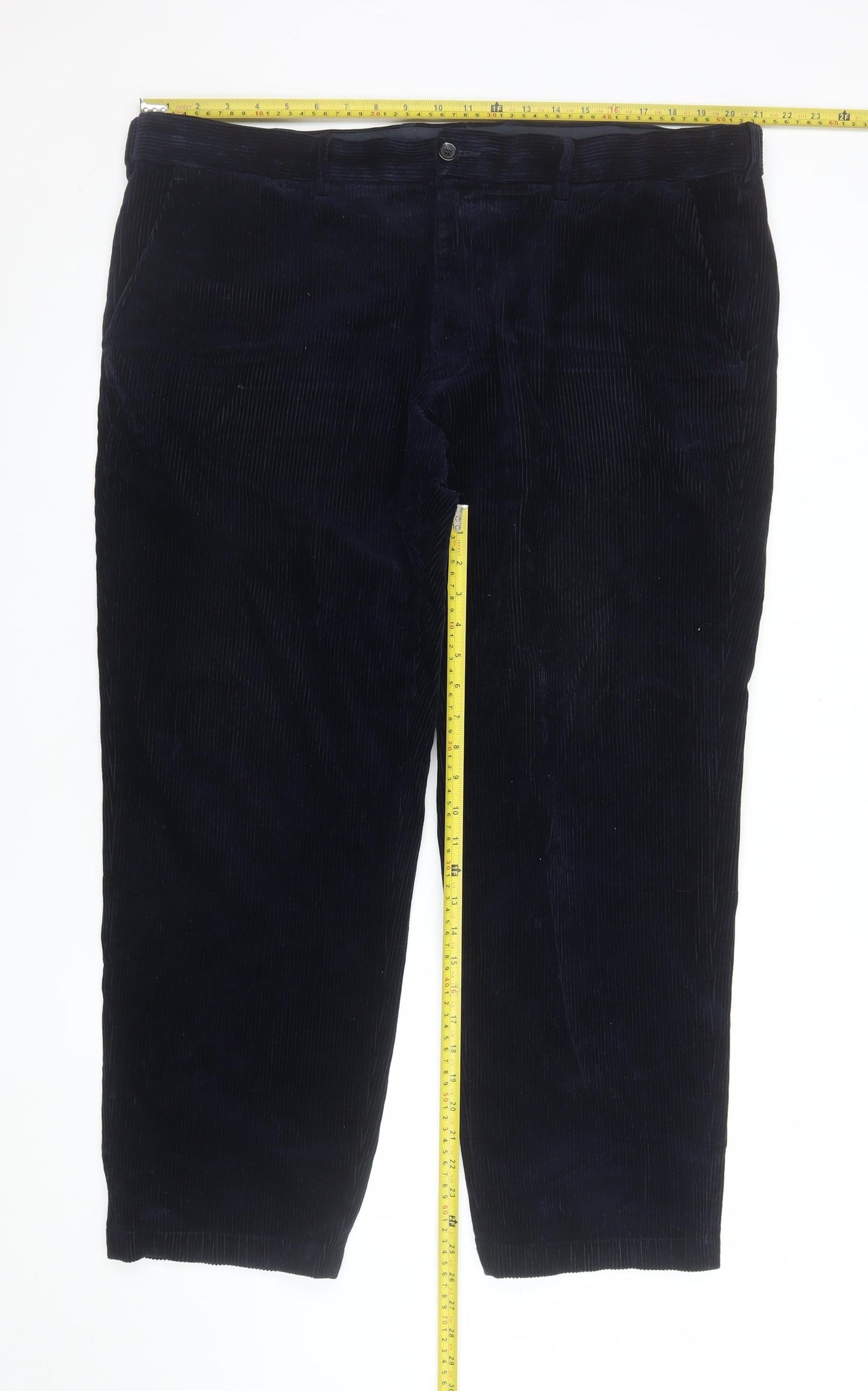 Mens UK Size 42 in Marks and Spencer Regular Fit Casual Blue Trousers