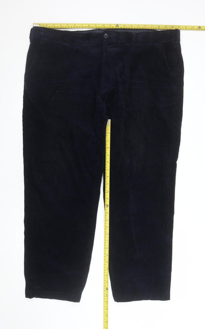 Mens UK Size 42 in Marks and Spencer Regular Fit Casual Blue Trousers