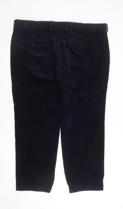 Mens UK Size 42 in Marks and Spencer Regular Fit Casual Blue Trousers