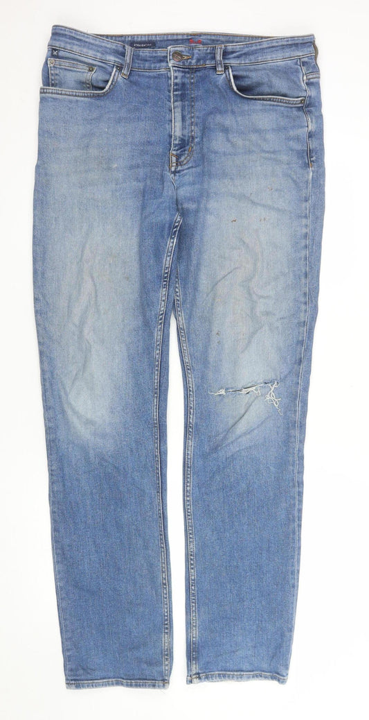Mens UK Size 36L Crew Clothing Company Regular Fit Straight Jeans