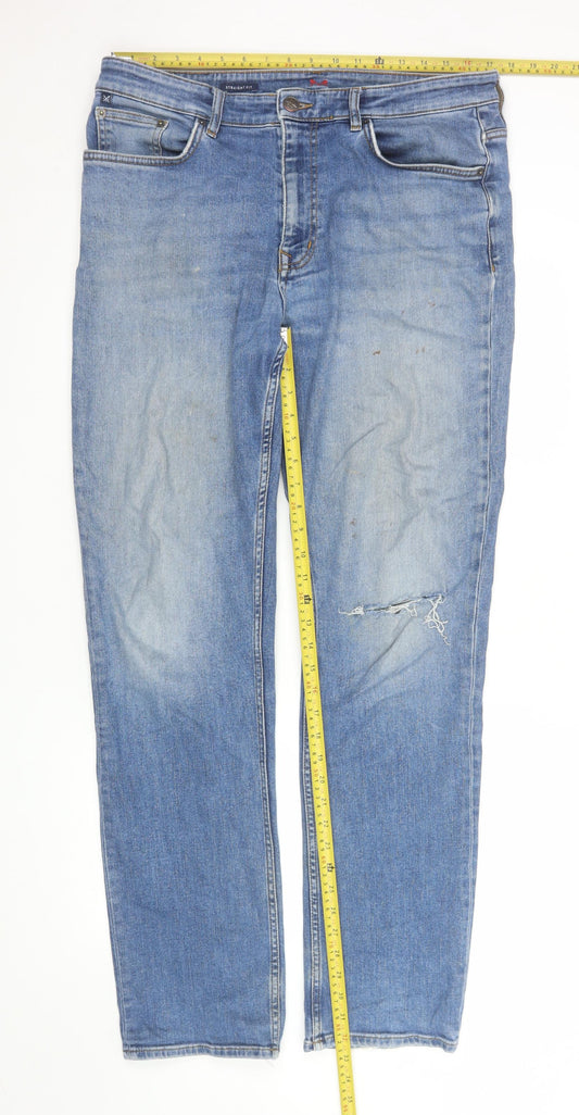 Mens UK Size 36L Crew Clothing Company Regular Fit Straight Jeans