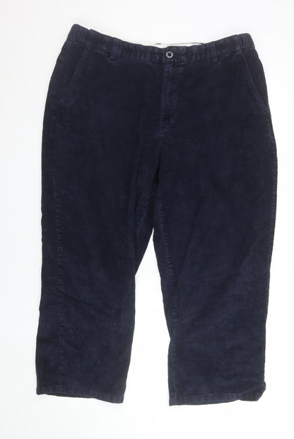 L.L. Bean Men's Blue Corduroy Chino Trousers 36W 29L Regular Fit