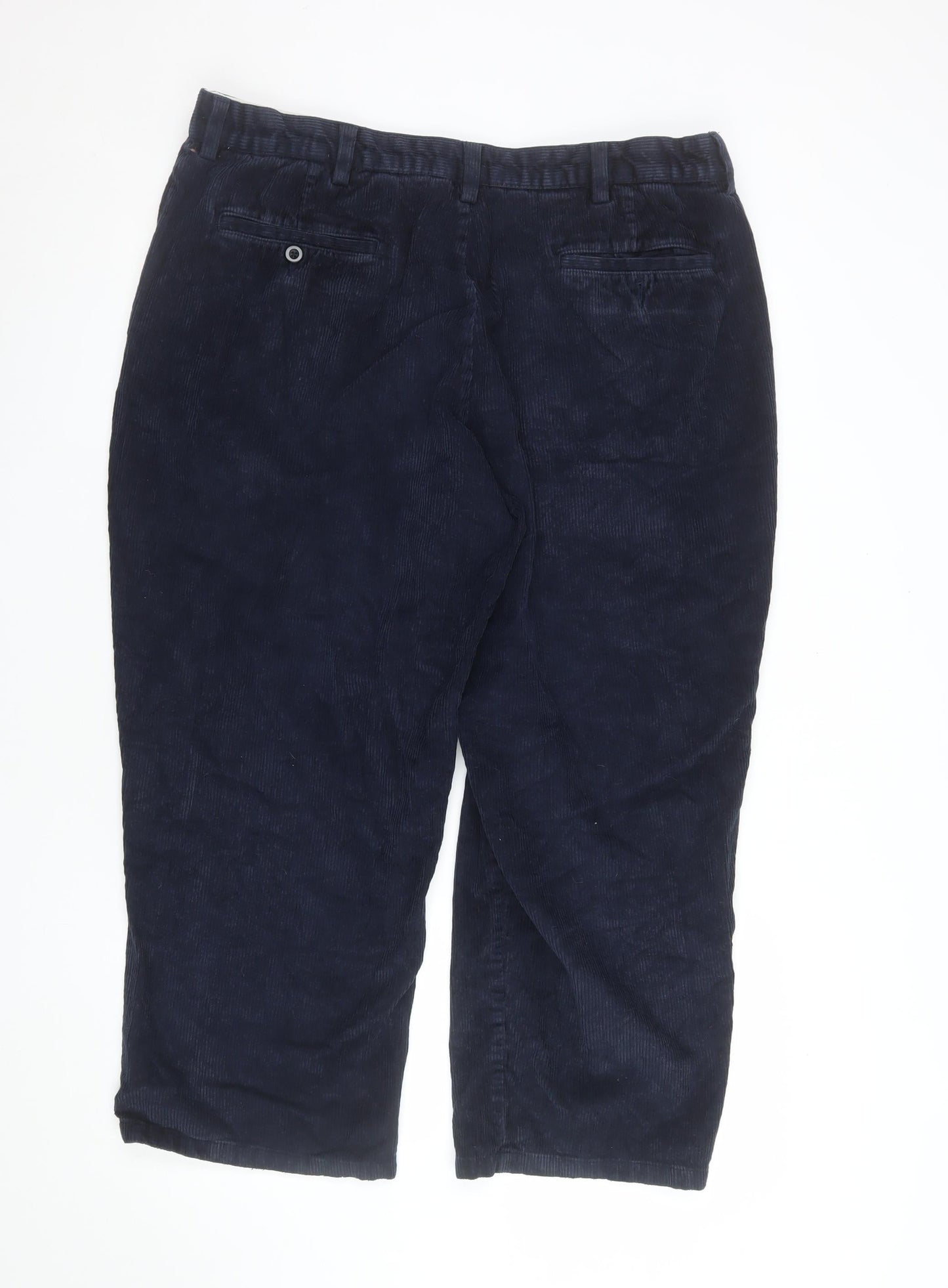 L.L. Bean Men's Blue Corduroy Chino Trousers 36W 29L Regular Fit