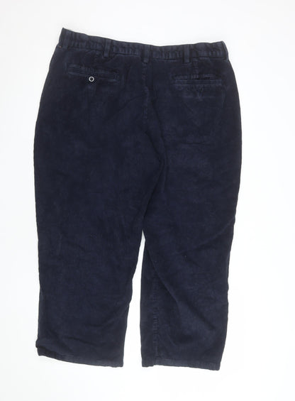 L.L. Bean Men's Blue Corduroy Chino Trousers 36W 29L Regular Fit
