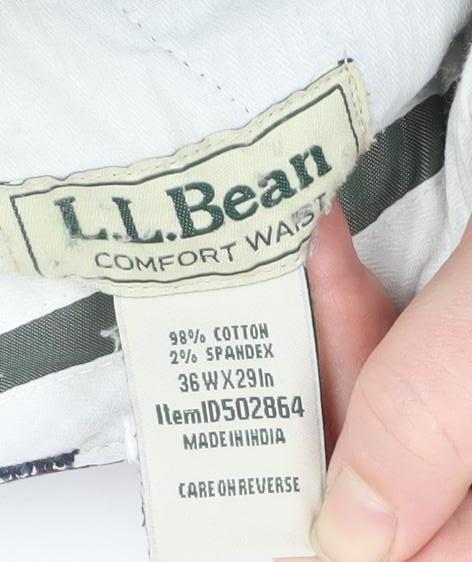 L.L. Bean Men's Blue Corduroy Chino Trousers 36W 29L Regular Fit