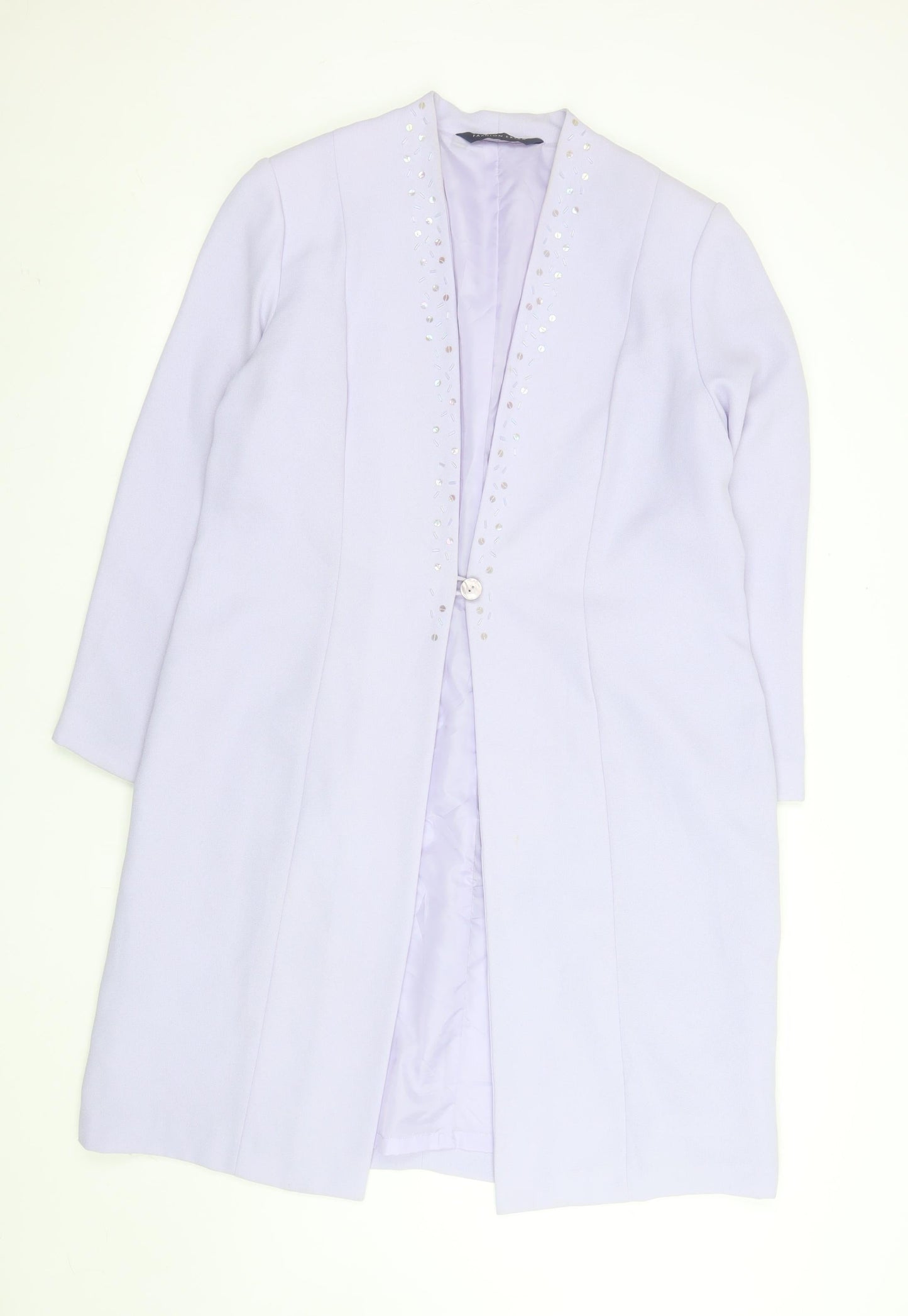 Womens UK Size 18 Fashion Extra Purple Overcoat
