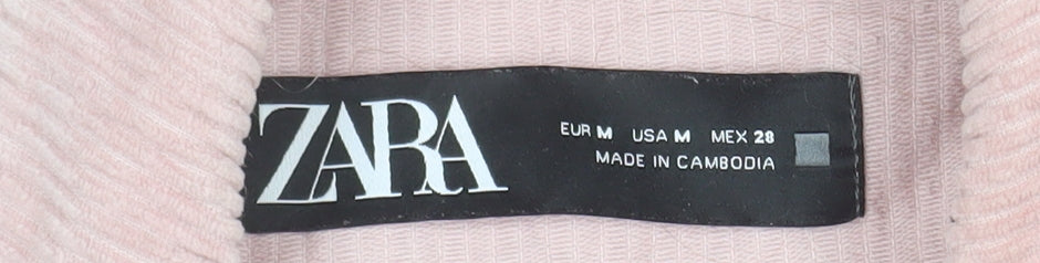 Womens UK Size 12 Zara Pink Basic Jacket