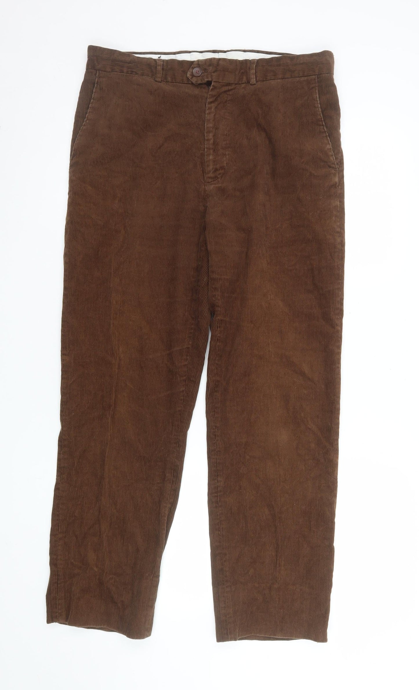 Mens UK Size M James Pringle Regular Fit Casual Brown Trousers
