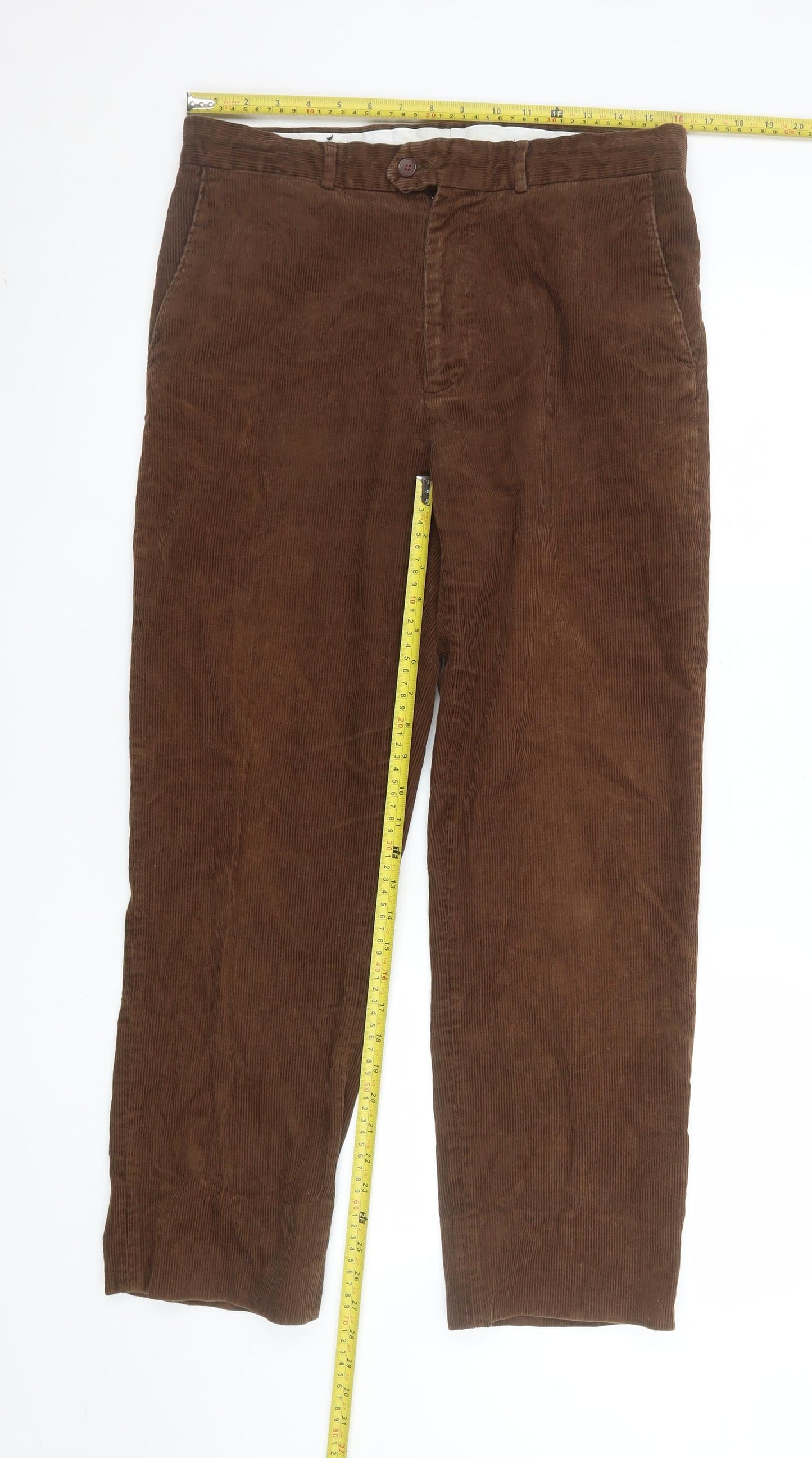 Mens UK Size M James Pringle Regular Fit Casual Brown Trousers