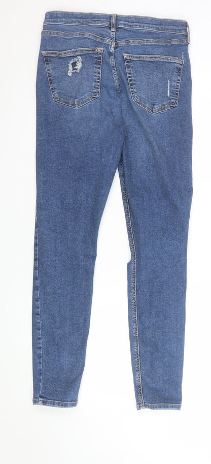 Womens UK Size 12 Topshop Slim Fit Skinny Blue Jeans
