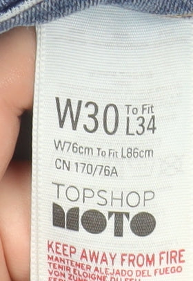 Womens UK Size 12 Topshop Slim Fit Skinny Blue Jeans
