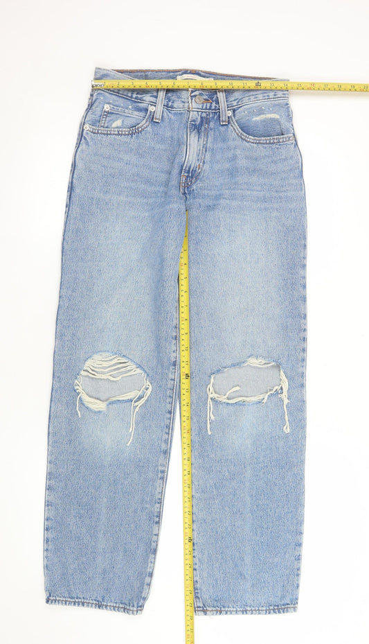 Levi's Women's Blue 26 Baggy Distressed Denim Jeans
