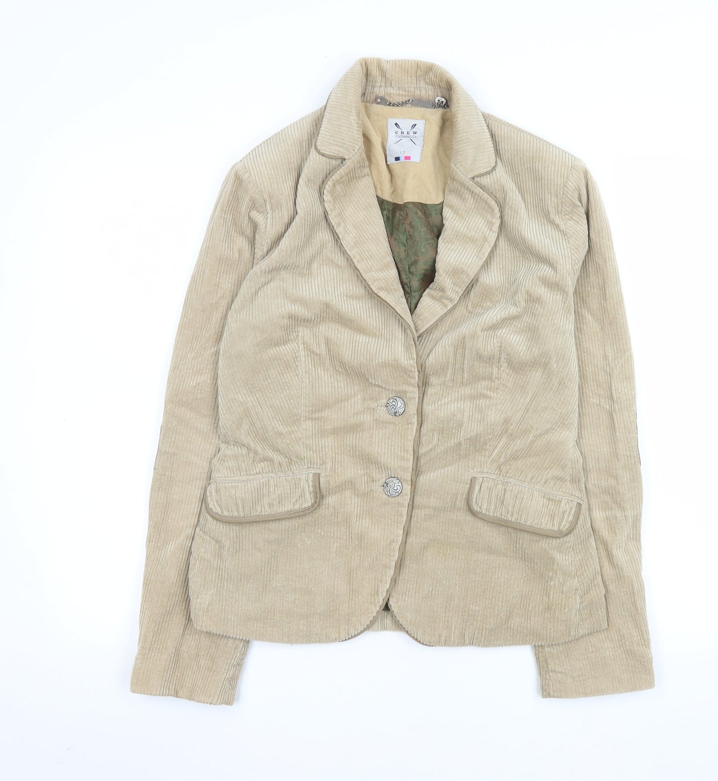 Womens UK Size 12 Crew Clothing Co Regular Beige Blazer