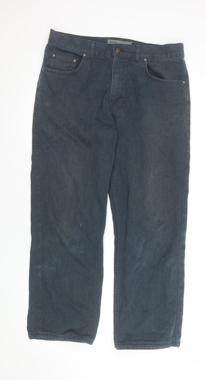 Mens UK Size S NEXT Relaxed Fit Casual Blue Trousers