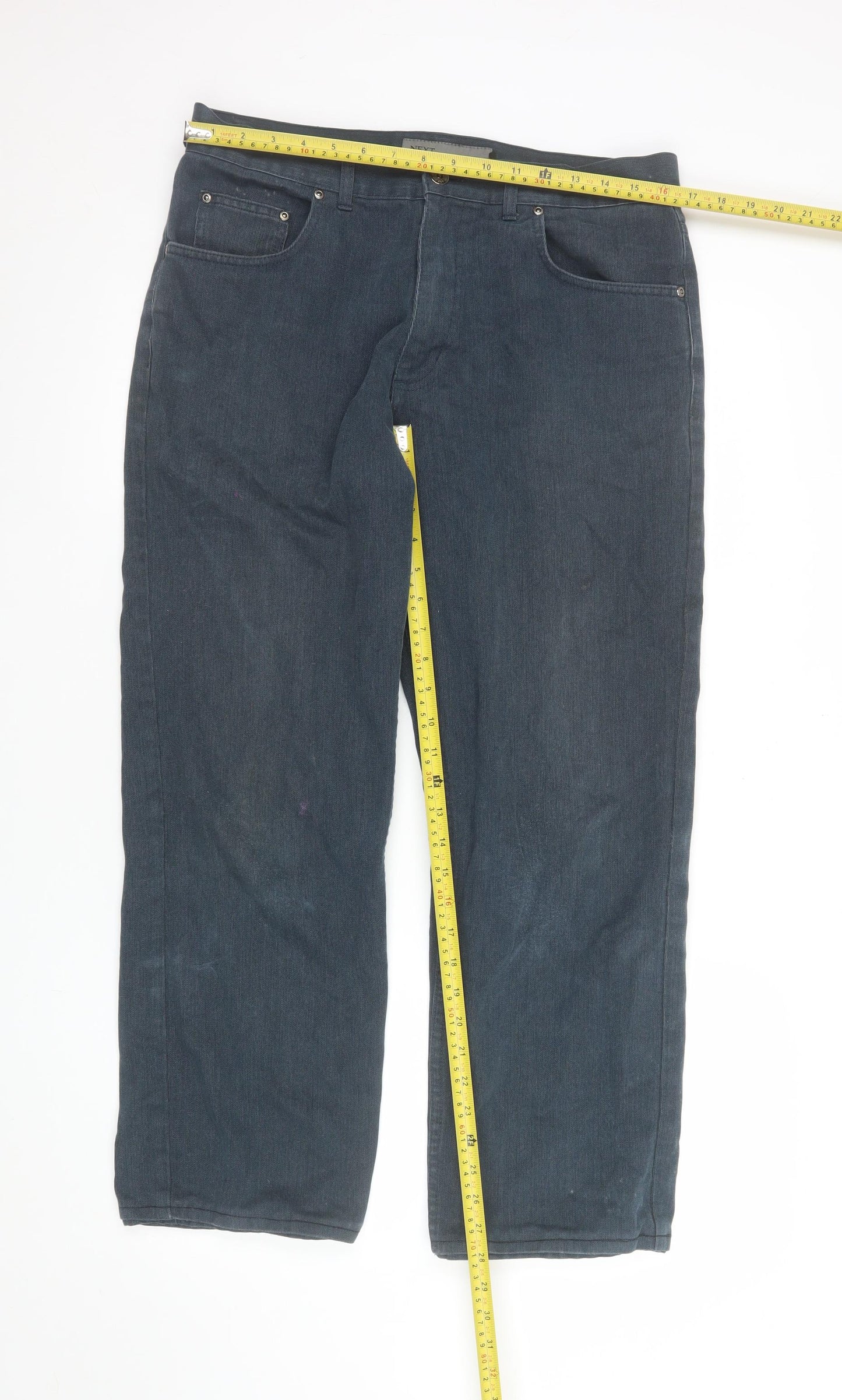 Mens UK Size S NEXT Relaxed Fit Casual Blue Trousers