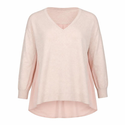 Mint Velvet Women's Pink V-Neck Long Sleeve Tunic Blouse Size S