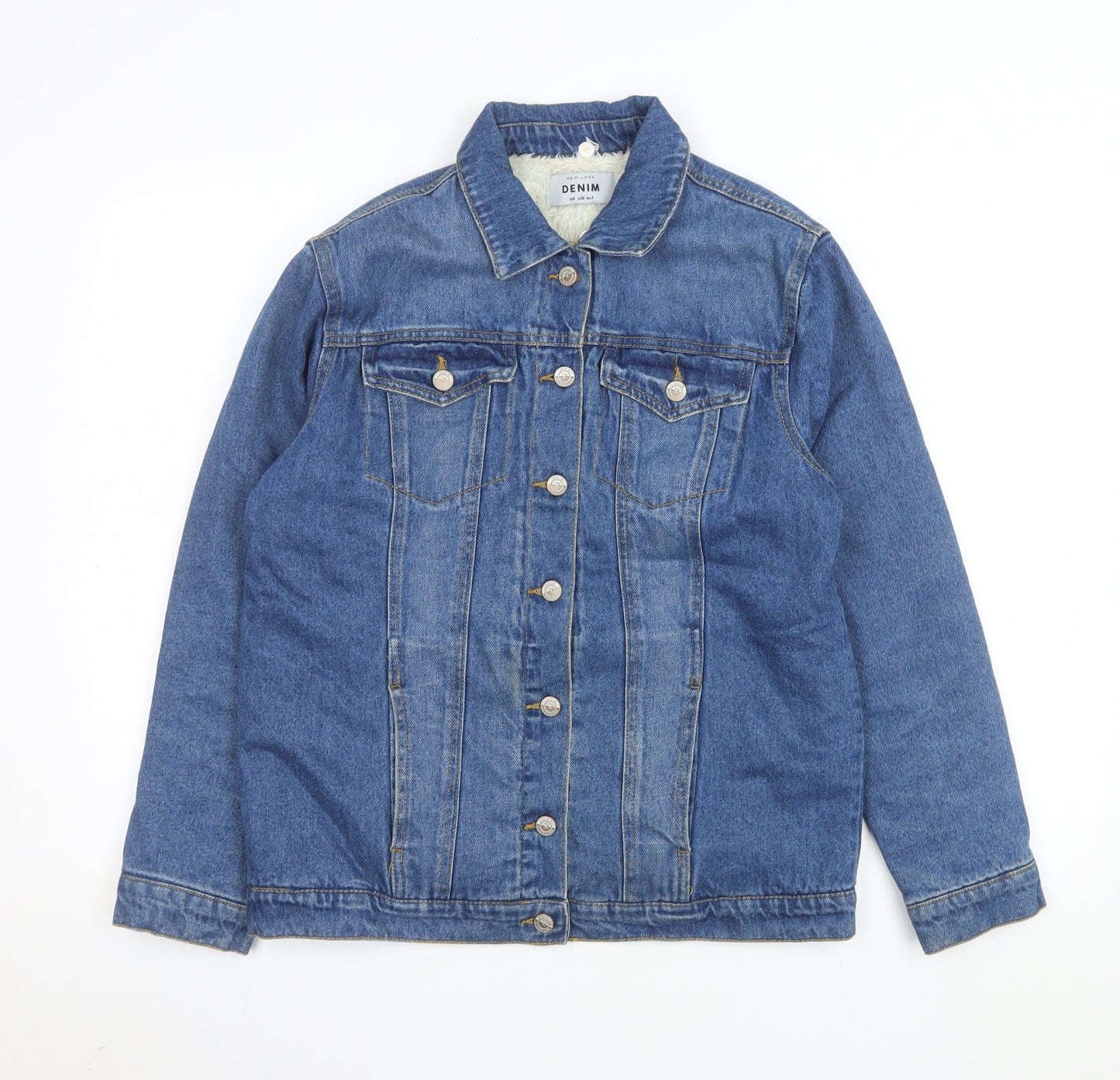 Womens UK Size 8 New Look Blue Denim Jacket
