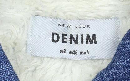 Womens UK Size 8 New Look Blue Denim Jacket