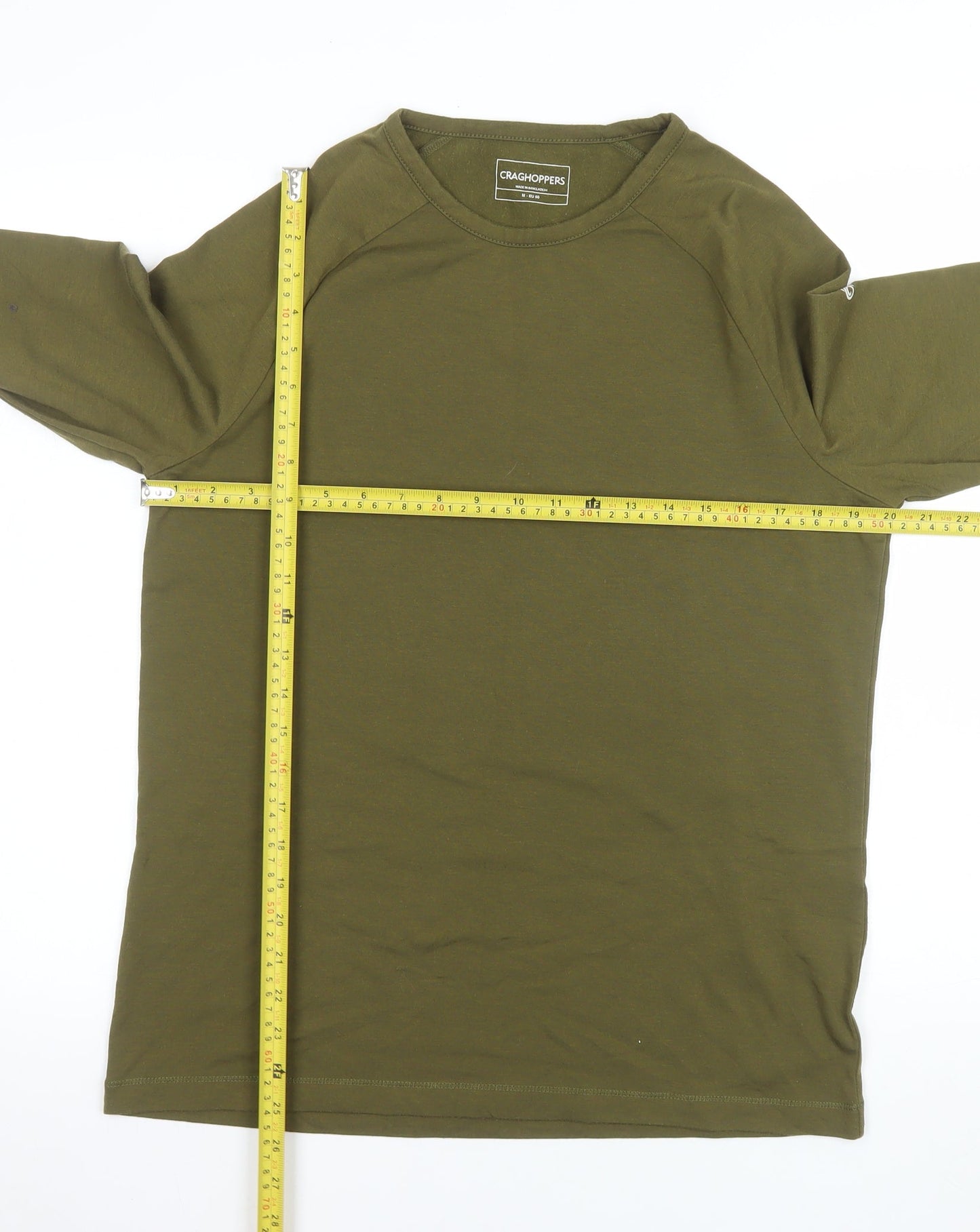 Craghoppers Men's Green Long Sleeve Crew Neck Top M Outdoor Casual