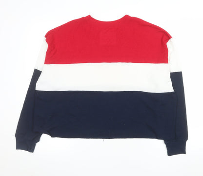 Womens UK Size M Hollister Multicoloured Cropped T-Shirt