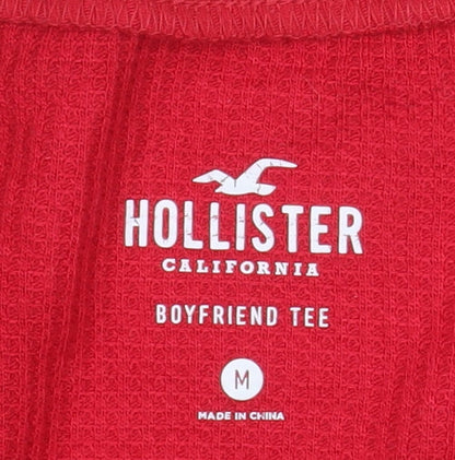 Womens UK Size M Hollister Multicoloured Cropped T-Shirt