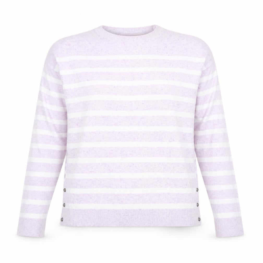 Fat Face Womens Purple Striped Cotton Long Sleeve Blouse Size 12