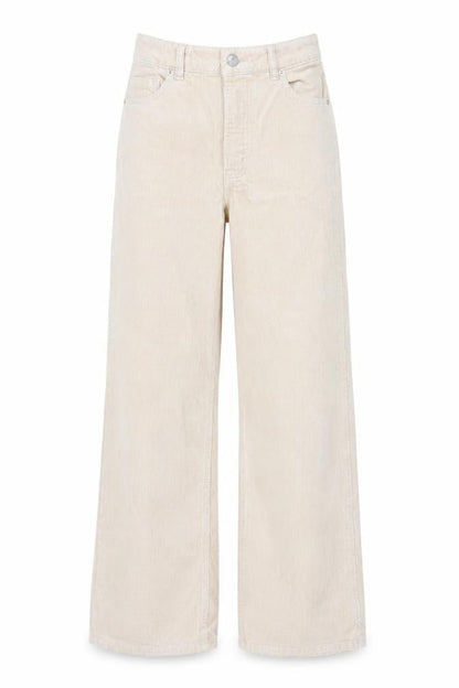 Womens UK Size 4 H&M Regular Fit Casual Beige Trousers