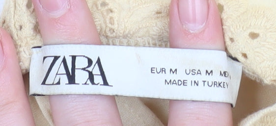Womens UK Size 12 Zara Brown Pullover Jumper