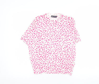 Womens UK Size 8 Marks and Spencer Pink Basic T-Shirt