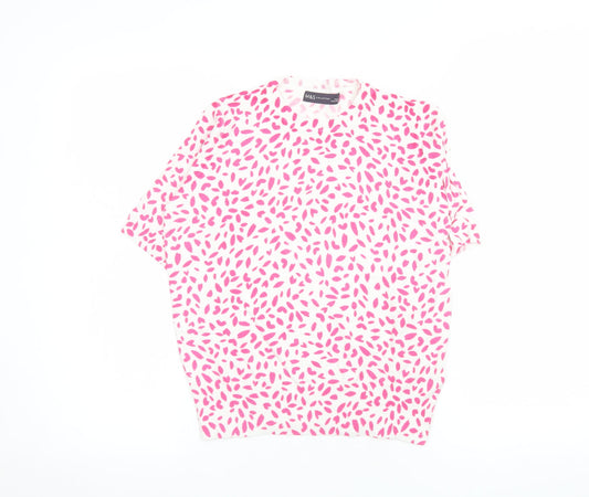 Womens UK Size 8 Marks and Spencer Pink Basic T-Shirt
