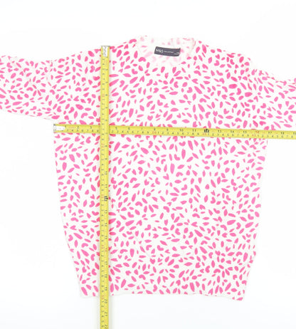 Womens UK Size 8 Marks and Spencer Pink Basic T-Shirt