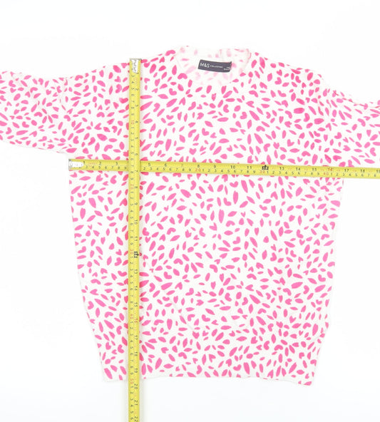 Womens UK Size 8 Marks and Spencer Pink Basic T-Shirt