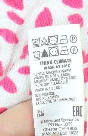Womens UK Size 8 Marks and Spencer Pink Basic T-Shirt