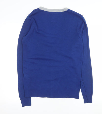 River Island Men’s Blue V-Neck Button Cardigan Size S