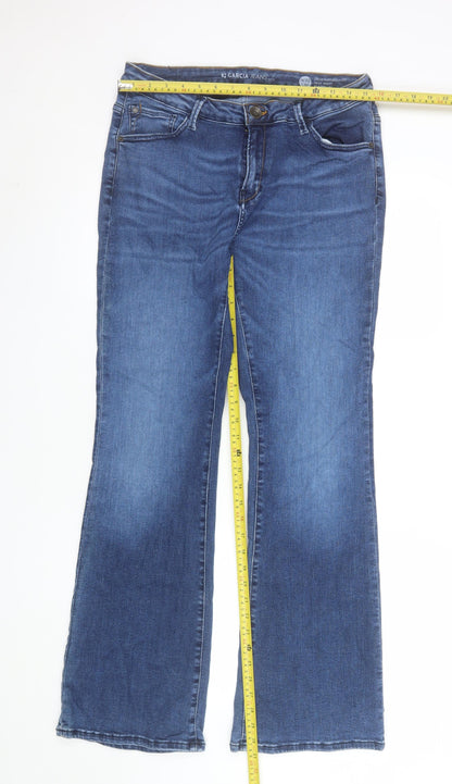 Garcia Jeans Womens Blue High Waist Flared Jeans W32 L32