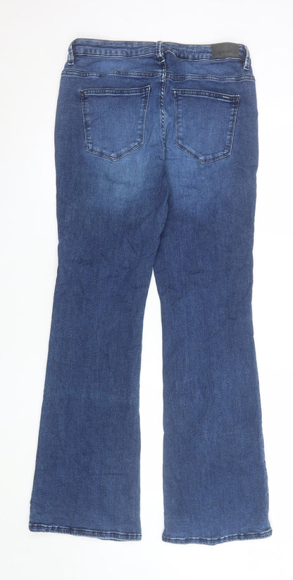 Garcia Jeans Womens Blue High Waist Flared Jeans W32 L32