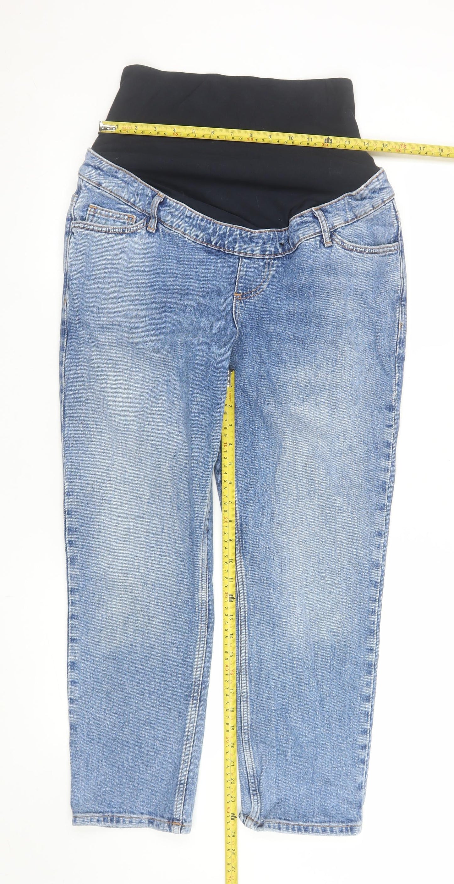 Womens UK Size 10 New Look Regular Fit Ankle Blue Jeans